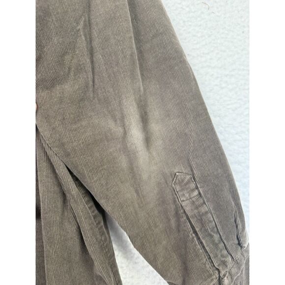 Levis Shirt Mens Large Brown Corduroy Plaid Fleece Lined Button Up Shacket Work - Picture 9 of 10